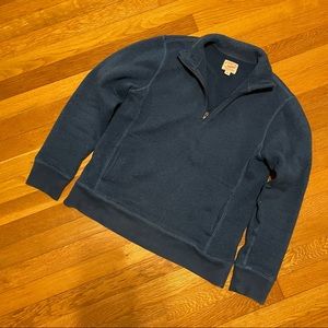 JCREW MENS BLUE QUARTER ZIP WOOL SWEATER SMALL S